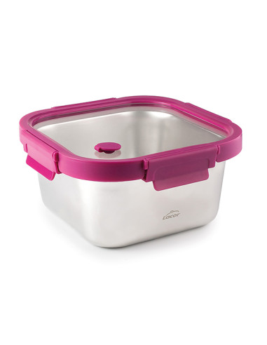HERMETICO INOX T/CRISTAL ETERN CUADRAD 1500 ML