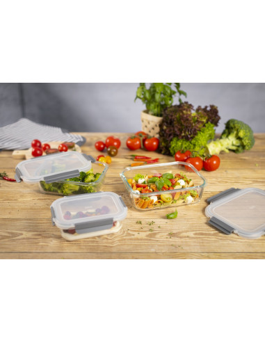 HERMETICOS PORTA ALIMENTOS VIDRIO SET-3