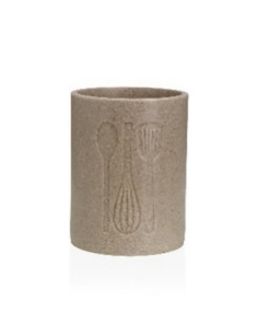PORTAUTENSILIOS GRANDE COCINA BEIGE 13X13X17,5 2