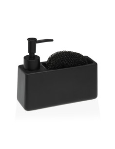 DISPENSADOR JABON +ESTROPAJERO NEGRO 2
