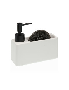 DISPENSADOR JABON +ESTROPAJERO BLANCO 2