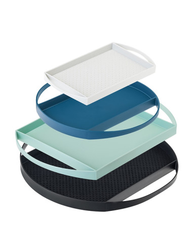 BANDEJAS FLAP GLACIAL SET-4 42X42X3 CM