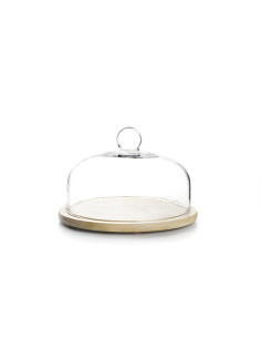 QUESERA MADERA T/CRISTAL 26 CM 2