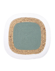 MANTEL INDIVIDUAL VERDE/YUTE BODO 38 CM 2