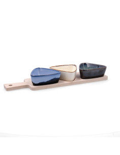 BOL TRIANGULAR APERITIVO SET-3 C/TABLA MOANA 2
