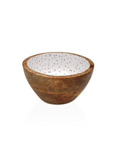 BOL MADERA ESMALT SPECKLE 13X13X7 CM 2