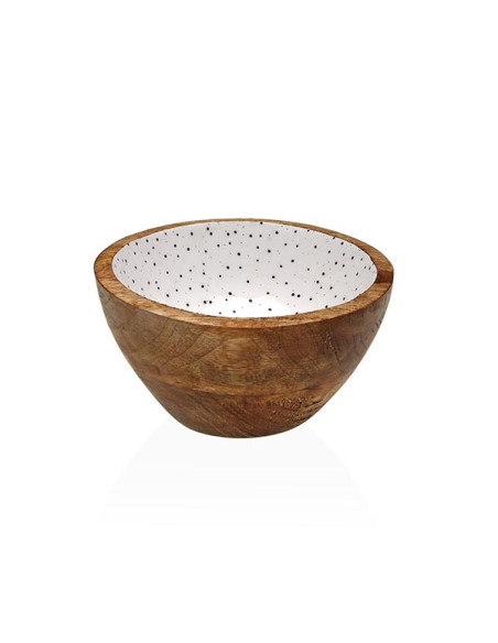 BOL MADERA ESMALT SPECKLE 13X13X7 CM
