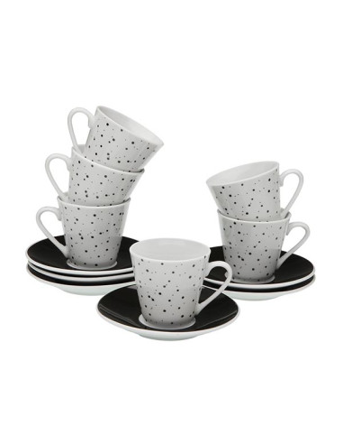 TAZA CAFE PORCELANA SPECKLE SET-6 8 CL