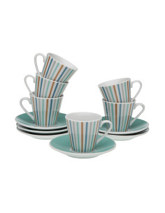 TAZA CAFE PORCELANA RAYAS SET-6 80 ML 2