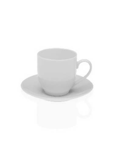 TAZA CAFE PORCELANA BLANCA SET-6 80 ML