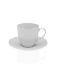 TAZA CAFE/TÉ PORCELANA BLANCA SET-6 180 ML 2