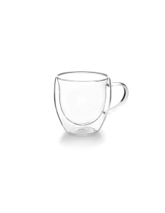 TAZA CAFE VIDRIO DOBLE PARED PACK 2 220 ML 2