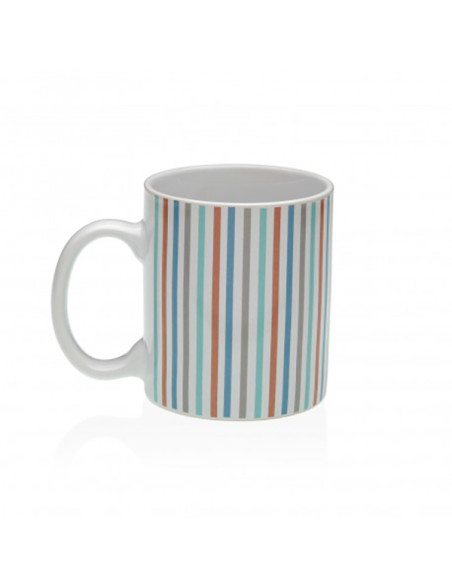 MUG PORCELANA RAYAS PACK 6 350 ML