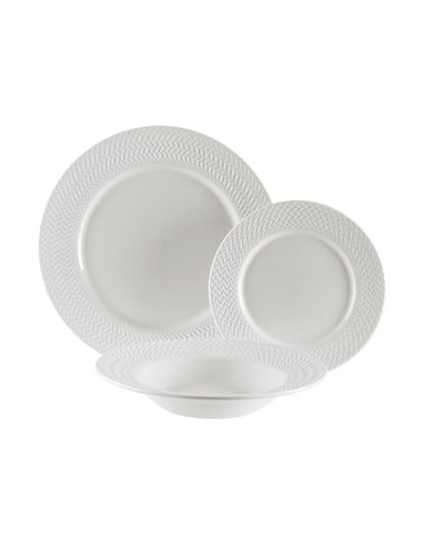 VAJILLA PORCELANA RELIEVE 18 PZ