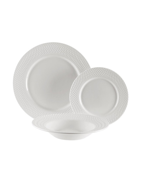 VAJILLA PORCELANA RELIEVE 18 PZ