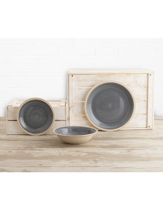 VAJILLA CERAMICA GREY BALTIC 18 PZ 2
