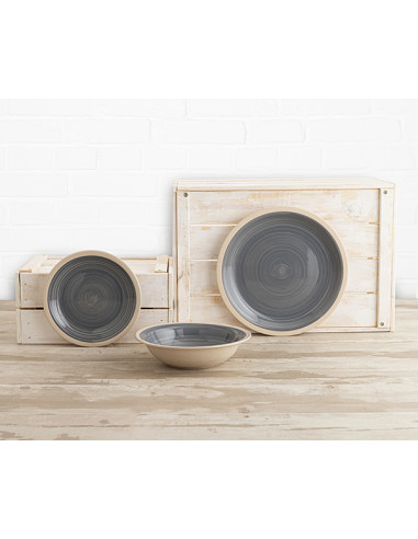 VAJILLA CERAMICA GREY BALTIC 18 PZ