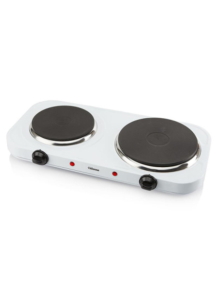 COCINA ELECTRICA DOBLE CON TERMOSTATO Y QUEMADOR 1000 W