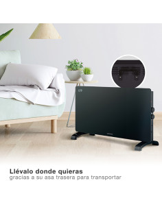 CONVECTOR CRISTAL INTELIGENTE NEGRO 1500 W 2