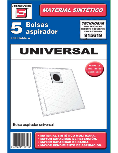 BOLSA ASPIRADOR UNIVERSAL 5 U.