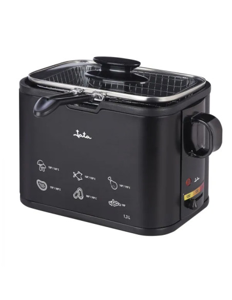 FREIDORA NEGRA INOX 1,3L 1000W