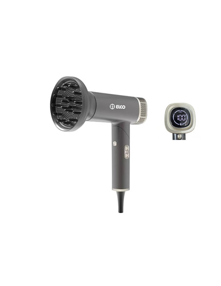 Secador de pelo de alto rendimiento con motor de 2 400 W, pantalla LCD