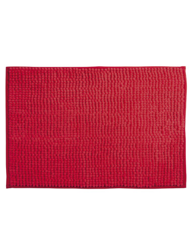 ALFOMBRA BAÑO CHENILLE ROJO 40X60 CM