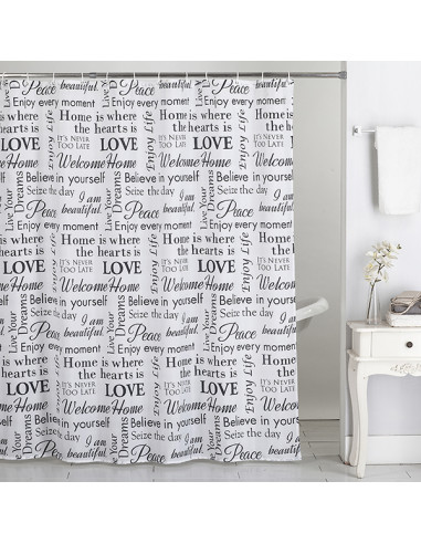 CORTINA BAÑO POLIESTER VIBES 200X200 CM