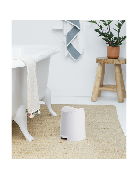 CUBO PEDAL BAÑO STAND. BLANCO 3 L