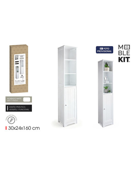 ESTANTERIA LAVABO BLANCO 30X24X160