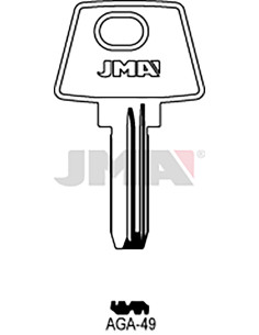 LLAVE EN BRUTO LATON SEGURIDAD AGA-49 2