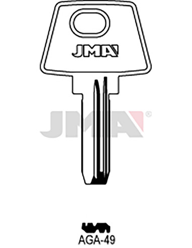LLAVE EN BRUTO LATON SEGURIDAD AGA-49