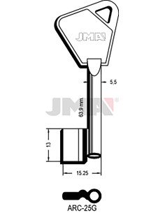 LLAVE EN BRUTO GORJA LATON ARC-25G 2
