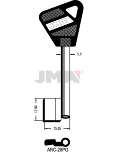 LLAVE EN BRUTO GORJA LATON ARC-20PG 2