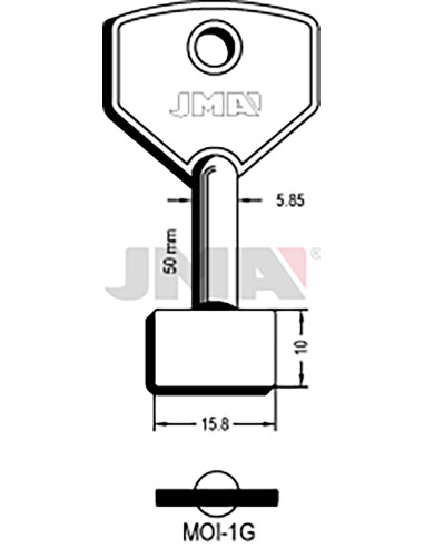 LLAVE EN BRUTO GORJA LATON MOI-1G