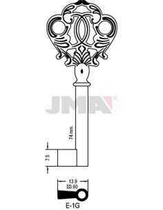 LLAVE EN BRUTO GORJA LATON E-1G 2