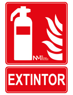 SEÑAL EXTINTOR PVC CLASE B 210X300MM 2