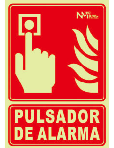 SEÑAL PULSADOR PVC CLASE B 210X300MM 2