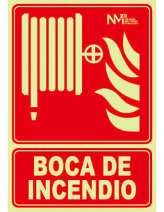 SEÑAL BIE BOCA INCENDIOS PVC CLASE B 210X300MM 2