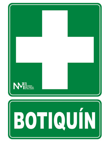 SEÑAL BOTIQUIN PVC CLASE B 320X160MM