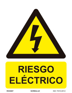 SEÑAL RIESGO ELECTRICO PVC 210X300MM 2