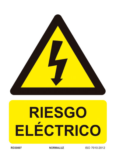 SEÑAL RIESGO ELECTRICO PVC 210X300MM
