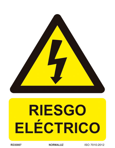 SEÑAL RIESGO ELECTRICO PVC 210X300MM