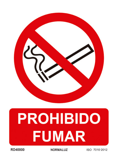 SEÑAL PROHIBIDO FUMAR PVC 210X300MM