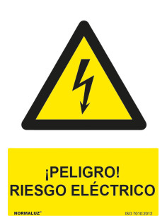 SEÑAL ADH RIESGO ELECTRICO 100X150MM 2