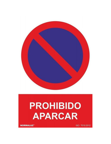 SEÑAL PROHIBIDO APARCAR PVC 210X300MM