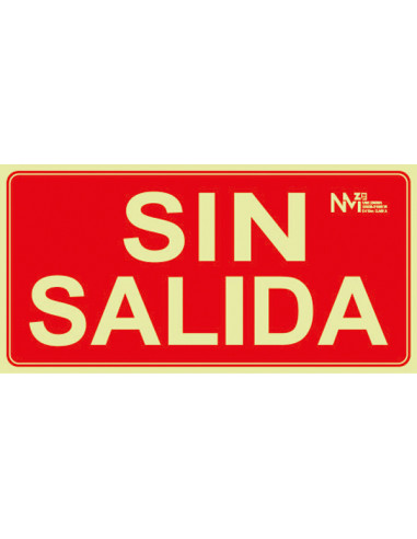 SEÑAL SIN SALIDA PVC CLASE A 320X160MM