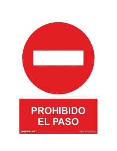 SEÑAL PROHIBIDO EL PASO PVC 210X300MM 2