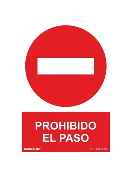 SEÑAL PROHIBIDO EL PASO PVC 210X300MM