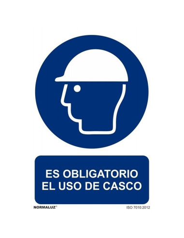 SEÑAL OBLIG USO DEL CASCO PVC 210X300MM